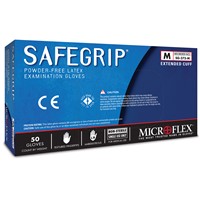 Microflex SafeGrip 11mil Disposable Latex Gloves SG-375-LG