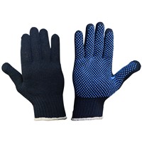 C Street Dotted String Knit Gloves GPD-7BL-LG