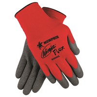 MCR Safety Ninja 15 Gauge Flex Rubber Coated Gloves N9860-LG