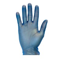 Safety Zone Powdered Blue Vinyl Disposable Gloves 4011-LG