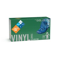 Safety Zone Powdered Blue Vinyl Disposable Gloves 4011-LG