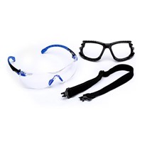 3M Solus Anti-Fog Blue Rim Clear Lens Safety Glasses S1101SGAF-KT