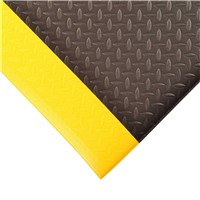 NoTrax Diamond Sof-Tred 3'x4' Black/Yellow Anti-Fatigue Mat