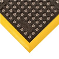 NoTrax Safety Stance 28"x40" Black/Yellow Drainage Mat