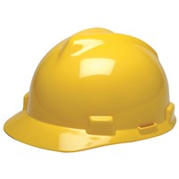 MSA V-Gard 500 4-Point Ratchet Yellow Hard Hat 475360