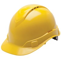 Pyramex Ridgeline 4-Point Ratchet Vented Yellow Hard Hat HP44130V