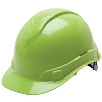Pyramex Ridgeline 4-Point Ratchet Hi Vis Green Hard Hat HP44131