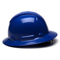 Pyramex Ridgeline 4-Point Ratchet Blue Full Brim Hard Hat HP54160