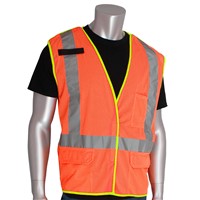 PIP Class 2 X-Back Breakaway Mesh Safety Vest 302-0210-OR-5X