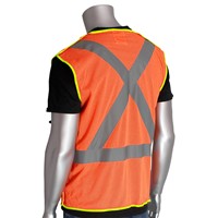 PIP Class 2 X-Back Breakaway Mesh Safety Vest 302-0210-OR-5X