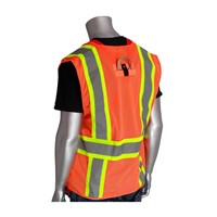 PIP Class 2 Hi Vis Yellow Mesh Two-Tone Reflective Vest 302-0600D-OR-MD