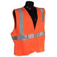Radians Class 2 Hi Vis Orange Economy Mesh Safety Vest SV2OM-LG