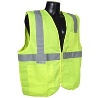 Radians Class 2 Hi Vis Green Polyester Safety Vest SV2ZGS-LG